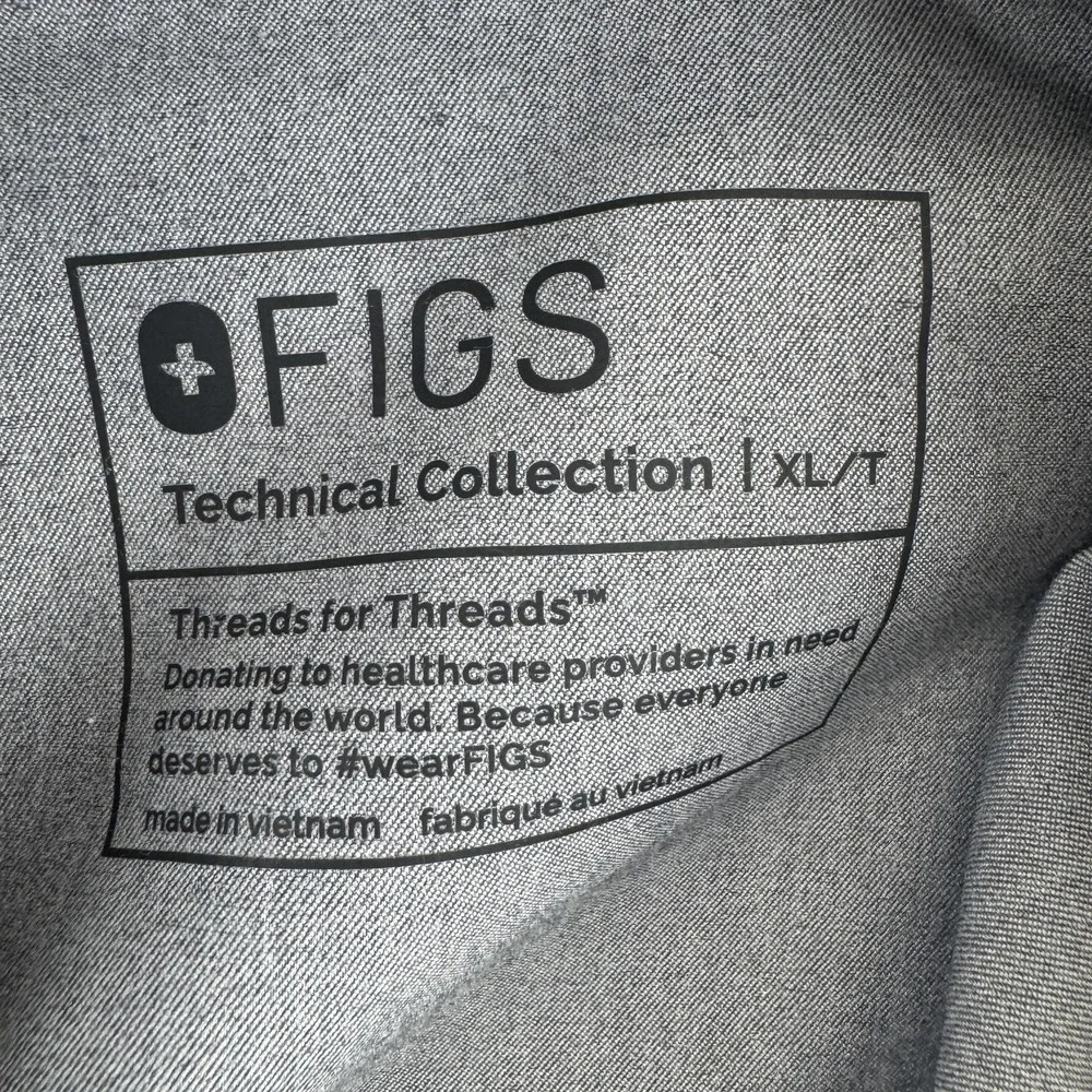 Figs Technical Collection Pants Mens XL/T Gray Jogger‎ Scrub Stretch Drawstring